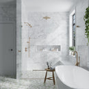 White 12x24 Honed Field Bianco Carrara Marble Tile (5 pack, 10 sq ft/case)