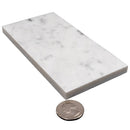 White 3x6 Polished Subway Bianco Carrara Marble Tile (40 pack, 5 sq ft/case)