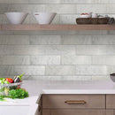 White 4x12 Honed Subway Bianco Carrara Marble Tile (15 pack, 5 sq ft/case)