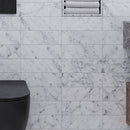 White 4x12 Polished Subway Bianco Carrara Marble Tile (15 pack, 5 sq ft/case)
