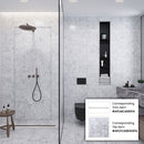 White 0.5x12 Marble Polished Pencil Tile Trim (10 pack, 0.5 sq ft/case) - Sample