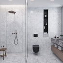 White 4x12 Polished Subway Bianco Carrara Marble Tile (15 pack, 5 sq ft/case)