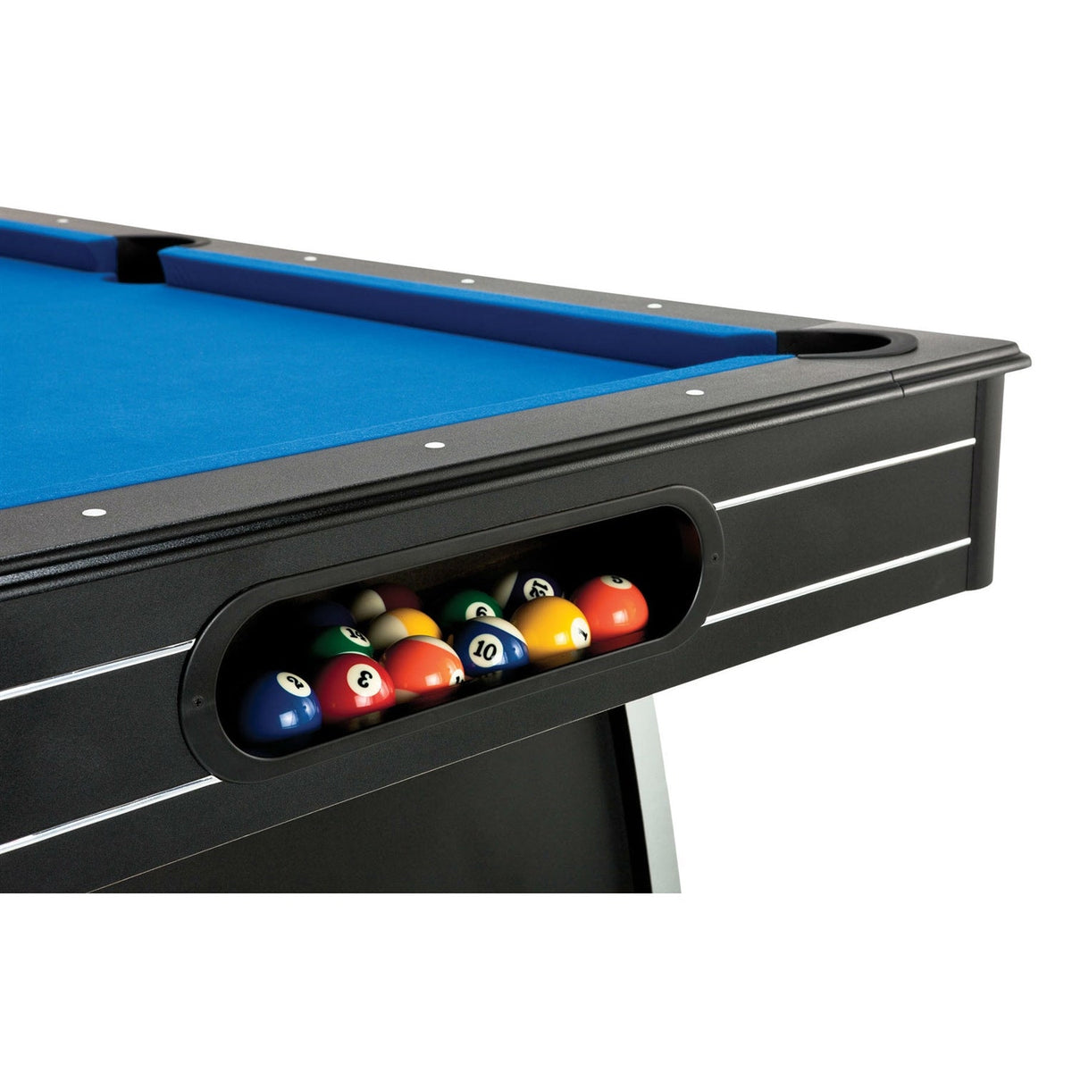 7 Ft Blue Top Pool Table with 2 Cues and Billiard Balls, photo 4 of 4