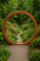 Corten Steel Moongate Garden Archway