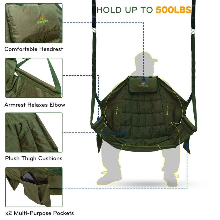 Tranquillo Universal Hammock Chair and Straps for Ultimate Relaxation