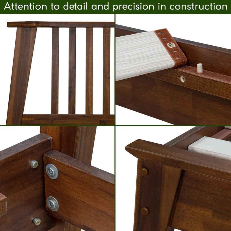 Acacia Kaylin Bed Frame & Nightstand Set for a Stylish Bedroom