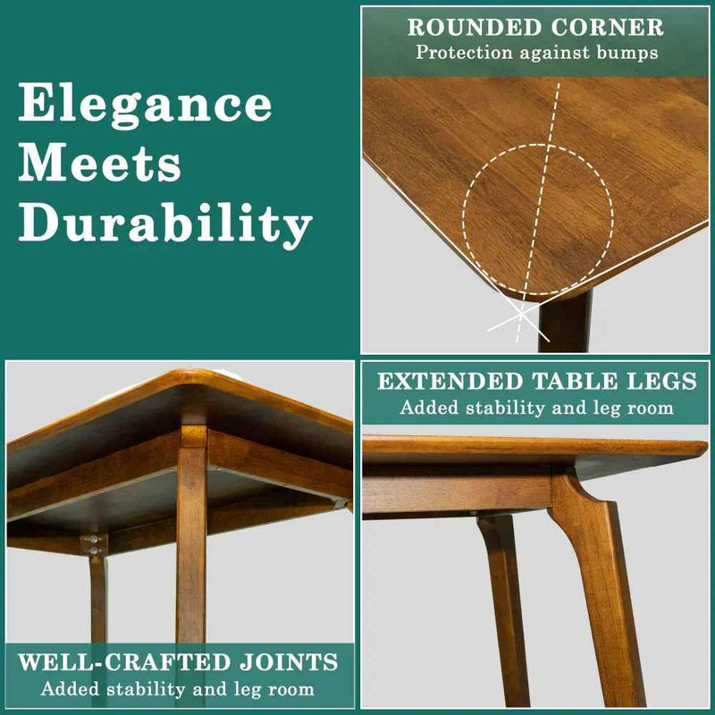 Acacia Verve 48" Solid Wood Dining Table - Ideal Kitchen Table for 4