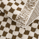 Leryn Brown Checkered Plush Rug