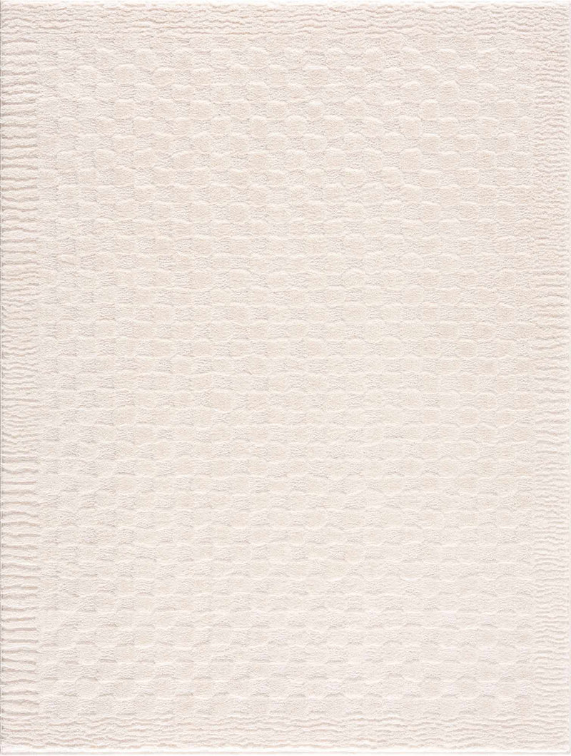 Leryn Ivory Checkered Area Rug