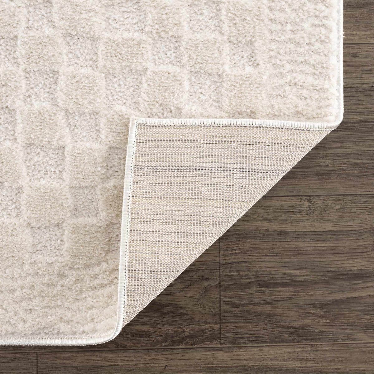 Leryn Ivory Checkered Area Rug, photo 5 of 16