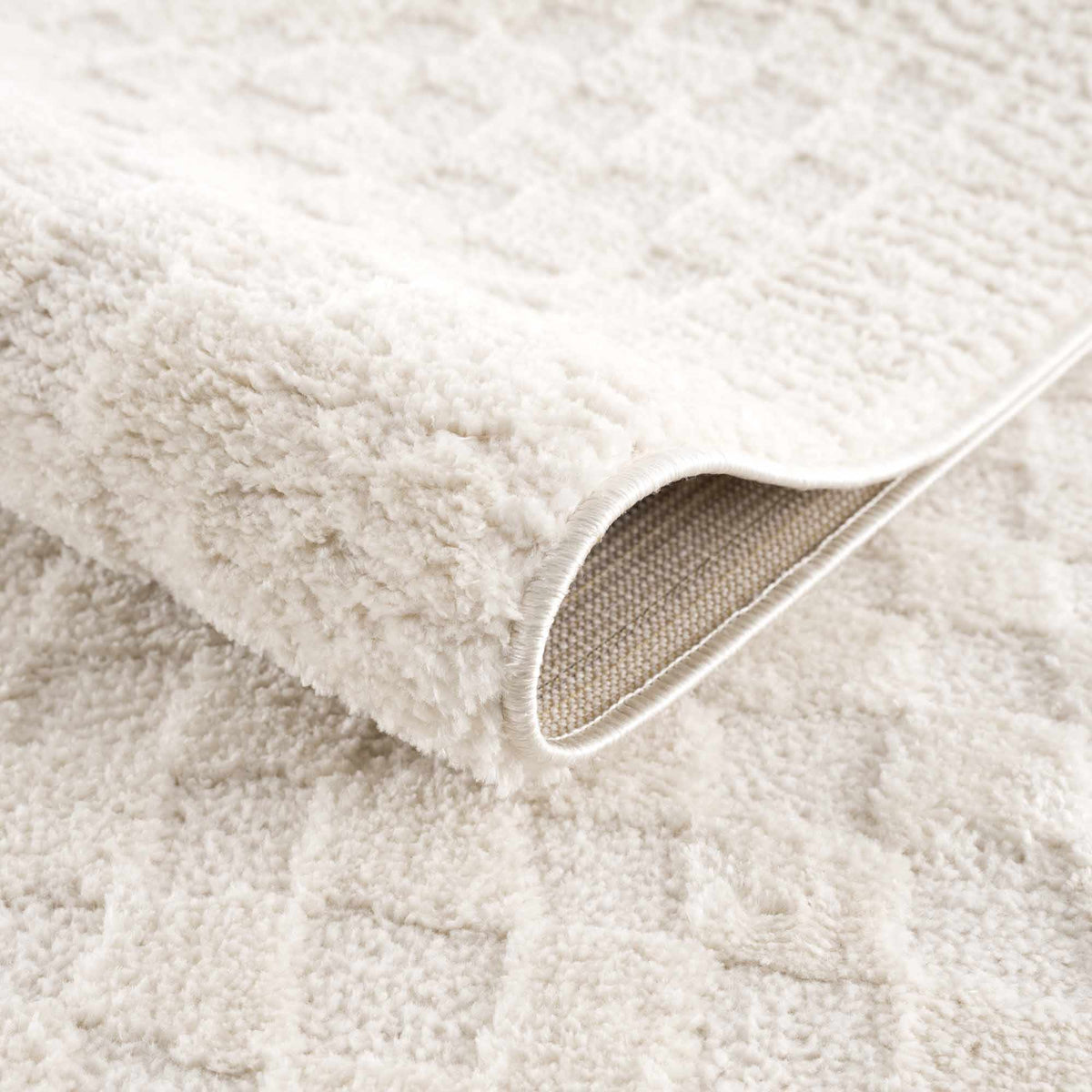 Leryn Ivory Checkered Area Rug, photo 6 of 16