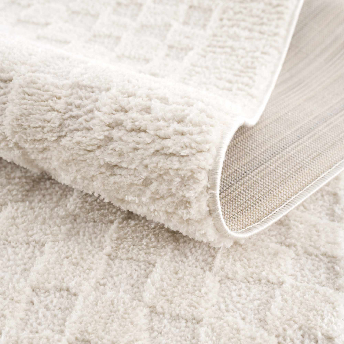 Leryn Ivory Checkered Area Rug, photo 7 of 16