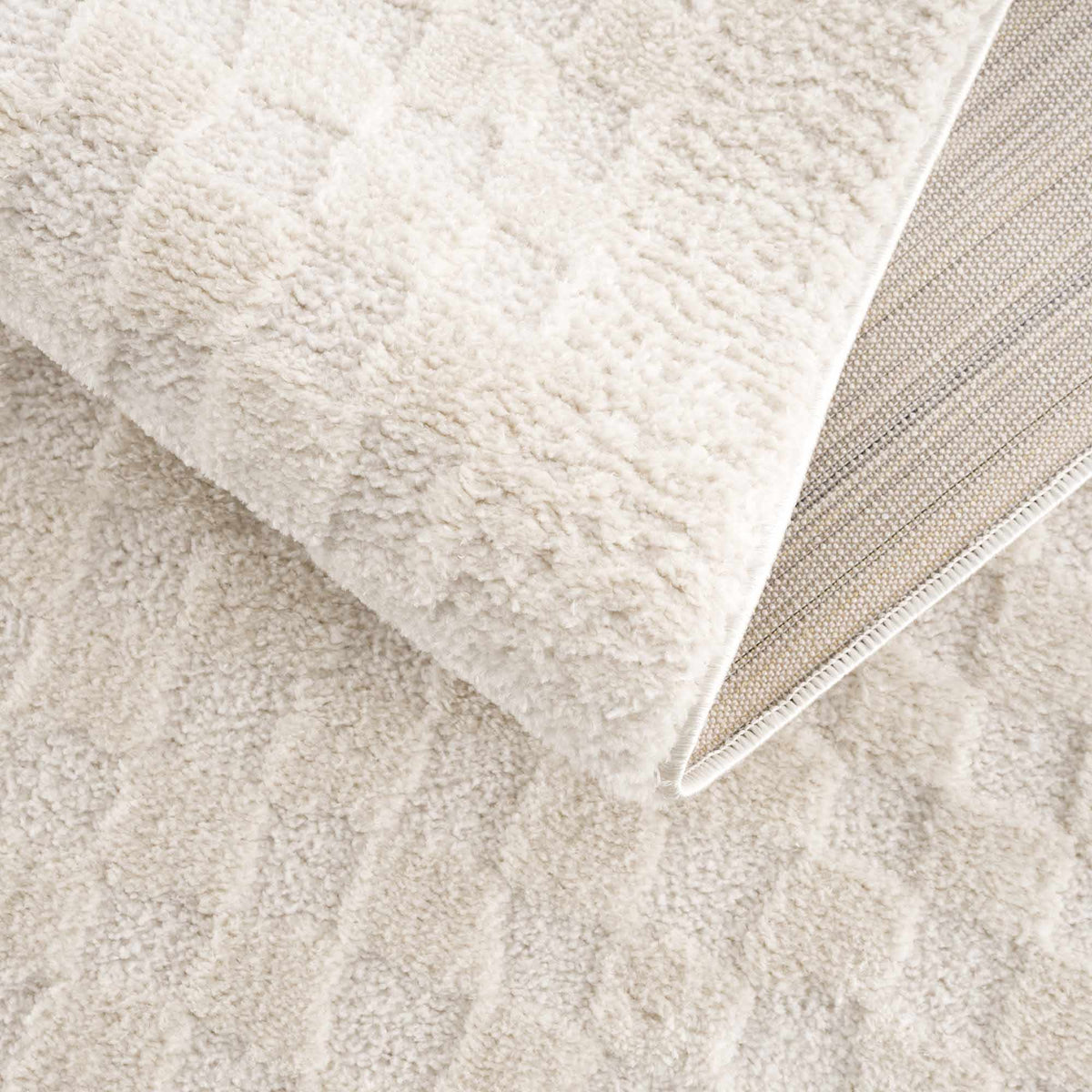 Leryn Ivory Checkered Area Rug, photo 8 of 16