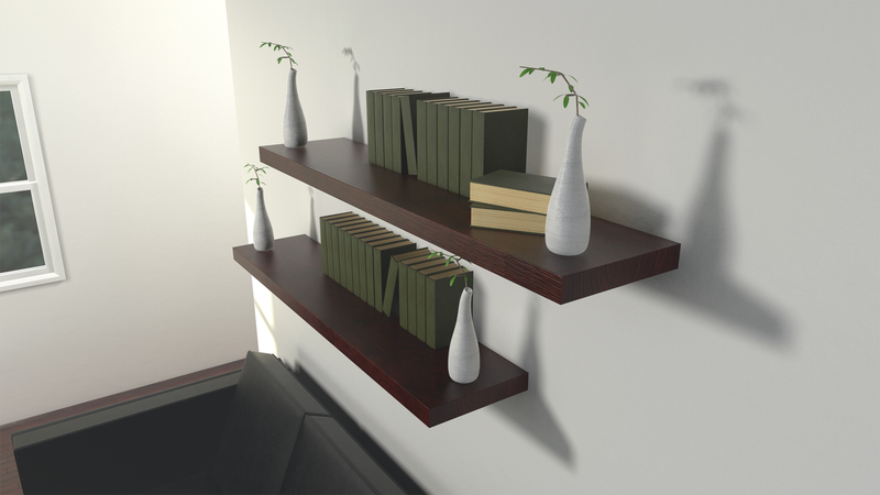 Square Free Floating Shelf Bracket