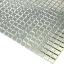 Silver 12x12 Glossy Uniform Square Glass Mosaic Tile (20 pack, 18.69 sq ft/case) - Sample