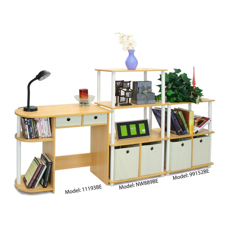 Home Office Laptop Computer Desk Table in Beech Ivory, photo 4 of 4