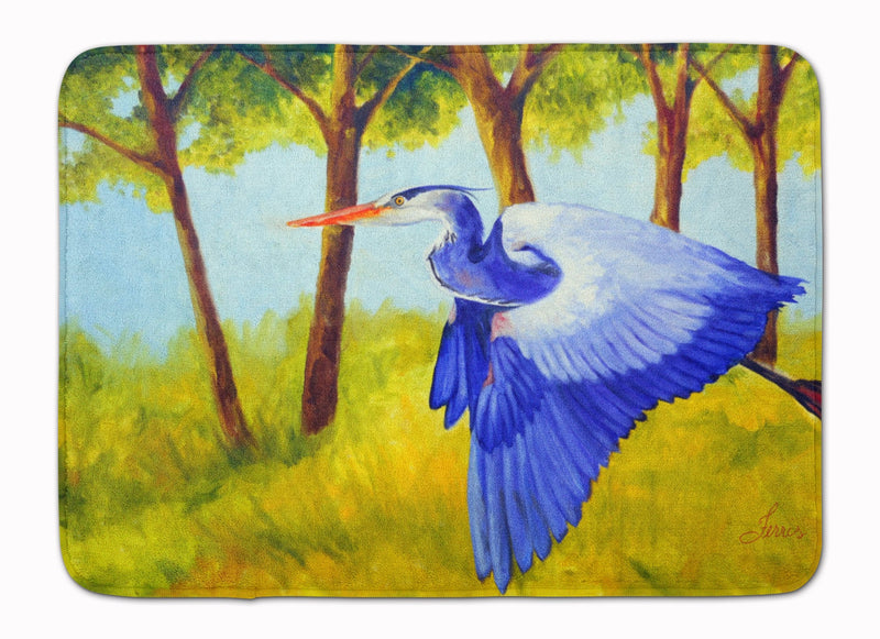 Fyling Heron by Ferris Hotard Machine Washable Memory Foam Mat