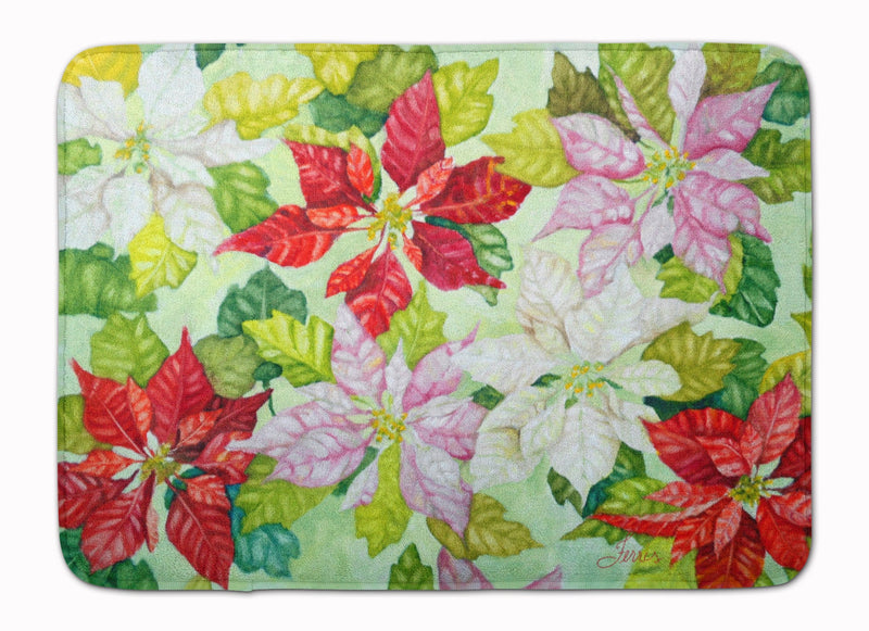 Poinsettias by Ferris Hotard Machine Washable Memory Foam Mat