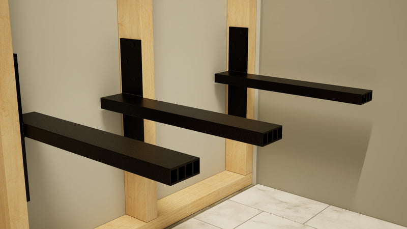 Metal Floating Shelf Brackets 1 Inch Concealed Mounting Hardware