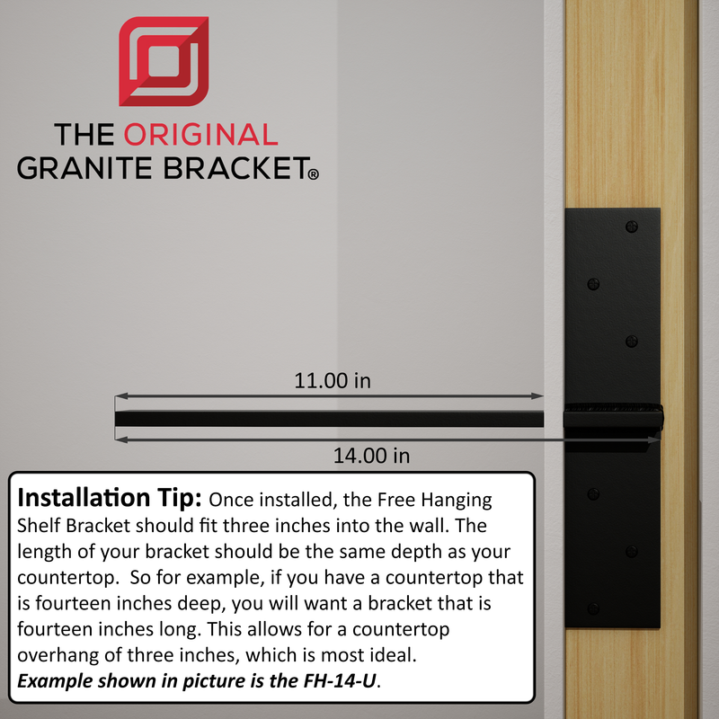Matching 1 inch Free Hanging Shelf Brackets (Set of 2)