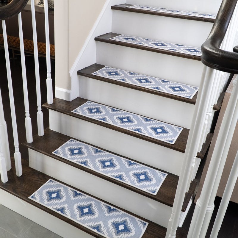 New Age Tetra Multi Color Design 9" X 28" Stair Treads