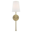 Finley 1-Light Satin Gold Dimmable Bathroom Wall Sconce by Parrot Uncle