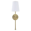 Finley 1-Light Satin Gold Dimmable Bathroom Wall Sconce by Parrot Uncle