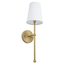 Finley 1-Light Satin Gold Dimmable Bathroom Wall Sconce by Parrot Uncle