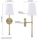 Finley 1-Light Satin Gold Dimmable Bathroom Wall Sconce by Parrot Uncle