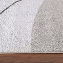 Area Rug Fiesta with Abstract Artistic Pattern in Beige and Grey