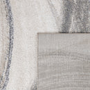 Modern Area Rug Fiesta with Artistic Waves in Beige Grey
