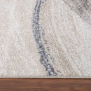 Modern Area Rug Fiesta with Artistic Waves in Beige Grey