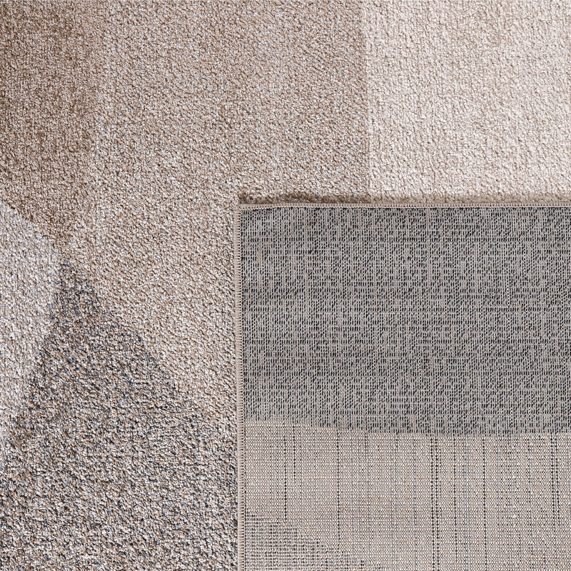 Living Room Rug Fiesta with Geometric Design in Beige Grey Cream