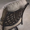 Aluminum Modern Deep Seating Swivel Rocking Club Chairs Tan Cushions