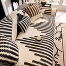 Vertical Stripes Sectional Sofa Cover Slipcover - Non-Slip, Fits L-Shape Couches