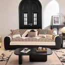 Vertical Stripes Sectional Sofa Cover Slipcover - Non-Slip, Fits L-Shape Couches