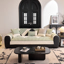 Vertical Stripes Sectional Sofa Cover Slipcover - Non-Slip, Fits L-Shape Couches