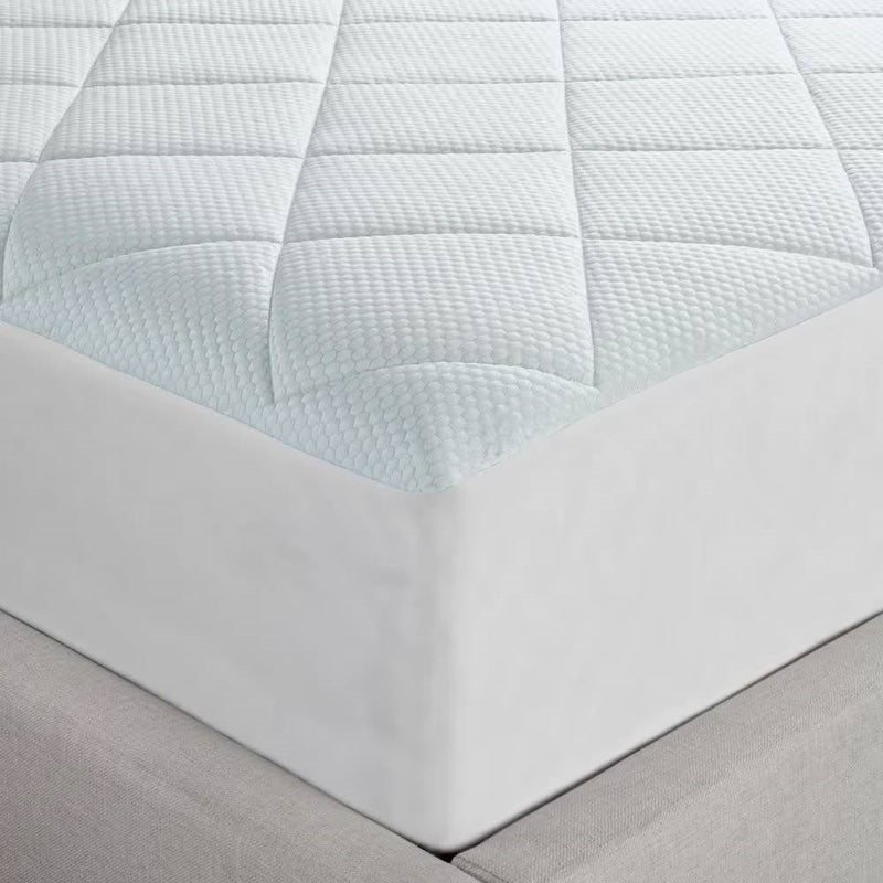 Full size Washable Quilted Mattress Pad with Elastic Fitted Skirt, photo 3 of 5
