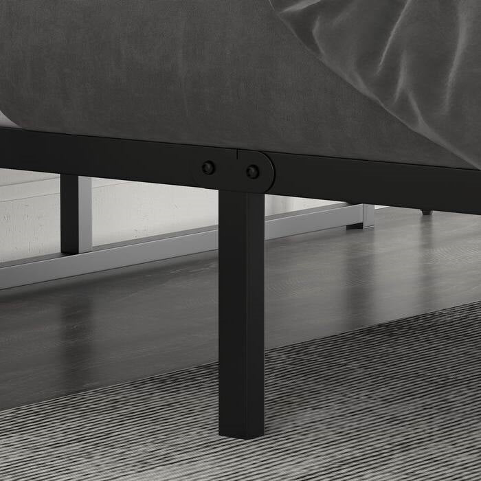 Full Size Black Metal Platform Bed Frame with Under-Bed Storage Space, photo 3 of 5