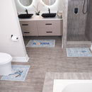 US States Florida Design 3 Piece Bathroom Rugs Set |Silver