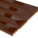 Caramel 2x16 Glossy Ceramic Deco Subway Tile (50 pack,10.76 sq ft/case) - Sample