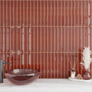 Caramel 2x16 Glossy Ceramic Deco Subway Tile (50 pack,10.76 sq ft/case)