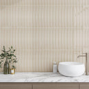Alabaster Beige 2x16 Glossy Ceramic Deco Subway Tile (50 pack,10.76 sq ft/case)