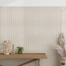 Alabaster Beige 0.5x8 Glossy Ceramic Pencil Tile Trim (10 pack, 0.27 sq ft/case)
