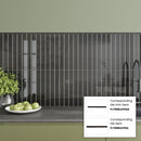 Jet Black 2x16 Glossy Ceramic Subway Tile (50 pack, 10.76 sq ft/case)