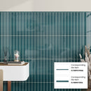 Emerald Petrol Blue 0.5x8 Glossy Ceramic Pencil Tile Trim (10 pack, 0.27 sq ft/case)