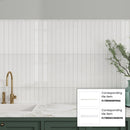 Snow White 0.5x8 Glossy Ceramic Pencil Tile Trim (10 pack, 0.27 sq ft/case)