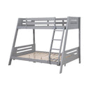 Solid Wood Twin / Full Bunk Bed with Reversible Angled Ladder and Underbed Drawers