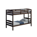 Transitional Solid Hardwood Twin over Twin Bunk Bed, Patented Insert & Lock Joint for Extra Safety for Kids