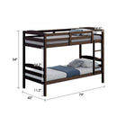 Transitional Solid Hardwood Twin over Twin Bunk Bed, Patented Insert & Lock Joint for Extra Safety for Kids